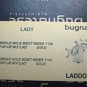 Смеситель для биде (д.к.), золото, Bugnatese Lady BN.LAD-944DO