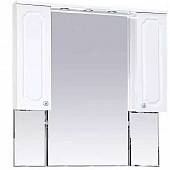 Шкаф-зеркало 105 см, белый металлик, Misty Александра 105 П-Але04105-352Св