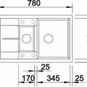 Гранитная кухонная мойка, антрацит, Blanco Metra 6 S Compact 513473