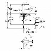 Смеситель для биде (д.к) Grohe Quadra 32636000