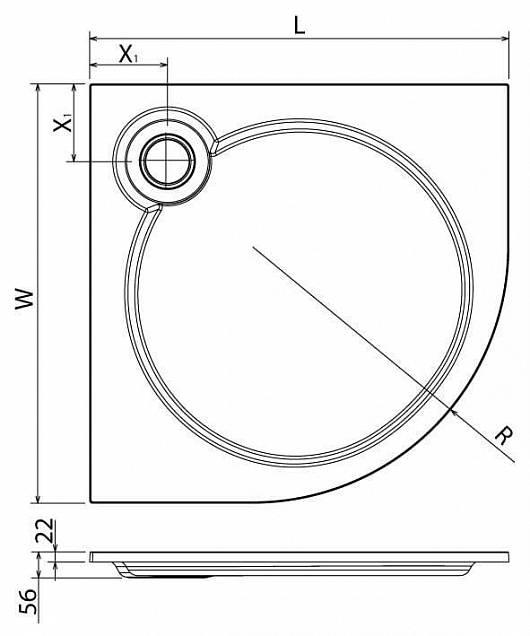 Фотография товара Cezares Tray TRAY-S-R-100-550-56-TR