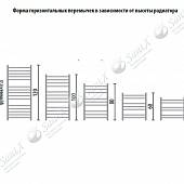 Полотенцесушитель водяной 60х40, хром ЛБ3 Bamboo