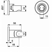 Фиксированный держатель для душевой лейки, черный матовый, Ideal Standard Idealrain BC806XG