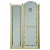 Душевая дверь в нишу 120 см, профиль золото, правая, Cezares RETRO-B-11-120-PP-G-R