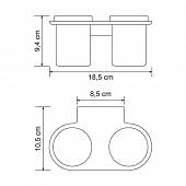 Стакан двойной WasserKraft Kammel K-8328D