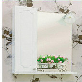 Шкаф-зеркало 70 см, белый, левый, Sanflor Ксения 70 L