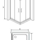 Душевой уголок 90х90 см, стекло прозрачное, RGW Passage PA-30 12083099-11