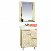 Комплект мебели 80 см, золотая кожа, Misty Гранд Lux 80 Флораль Л-Грл01080-1692ЯФл-K
