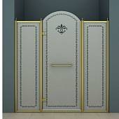 Душевая дверь в нишу 130 см, профиль бронза, левая, Cezares RETRO-B-13-130-PP-Br-L