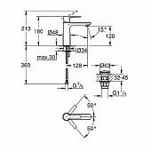 Смеситель для раковины (д.к.) Grohe Lineare 23106DC1