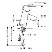 Смеситель для раковины ( д.к.) Hansgrohe Talis S 32032000