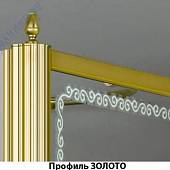 Душевая дверь в нишу 130 см, профиль золото, правая, Cezares RETRO-B-13-130-PP-G-R