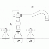 Смеситель для раковины (д.к) Migliore Princeton Plus ML.PRP-8012.CR