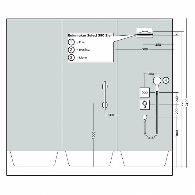 Фотография товара Hansgrohe Rainmaker Select 24001600