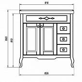 Тумба под раковину ASB-Woodline Флоренция Квадро 80 бук тироль