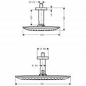 Верхний душ, хром, Hansgrohe PuraVida 26603000