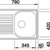 Мойка из нержавейки Blanco Tipo 45 S Compact 513441