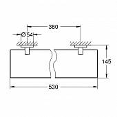 Полочка стеклянная 53 см Grohe Essentials 40799001