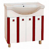 Комплект мебели 80 см, красная, Misty Палермо 80 П-Пал01080-261Пр-K