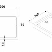 Душевой поддон 120х90 см Cezares TRAY-A-AH-120/90-15-W