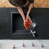 Кухонная мойка, черная, KitKraken Sea K-850.9004