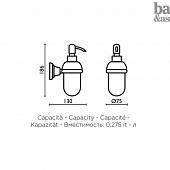 Дозатор для жидкого мыла, хром/золото Bagno & Associati Canova CA12739
