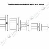 Полотенцесушитель водяной 60х40, хром НИКА ARC ЛД/ВП