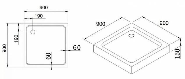 Фотография товара Cezares Tray TRAY-A-A-90-15-W