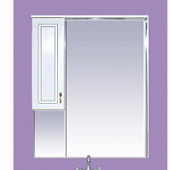 Шкаф-зеркало 65 см, белая патина, левый, Misty Париж 65 L П-Пар02065-013Л