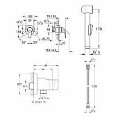 Набор для гигиенического душа 3 в 1 Grohe BauCurve 123072