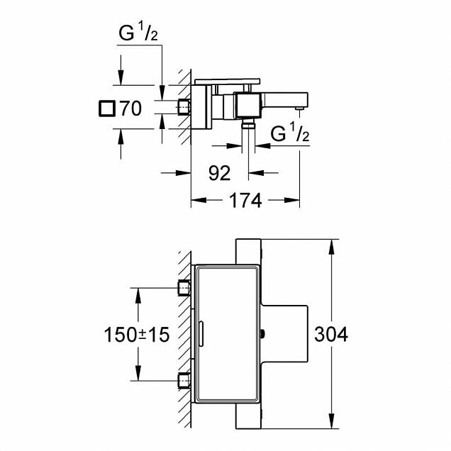 Фотография товара Grohe Grohtherm Cube 34502000Gr