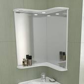 Зеркало 65 см, белое, угловое, СаНта Аврора 116001