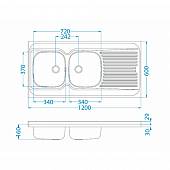 Мойка из нержавейки 120*60 Alveus Classic 1009085