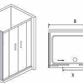 Душевой уголок 70х120 см, стекло прозрачное, RGW Passage PA-41 (RGW PA-11+RGW Z-01) 01084172-11