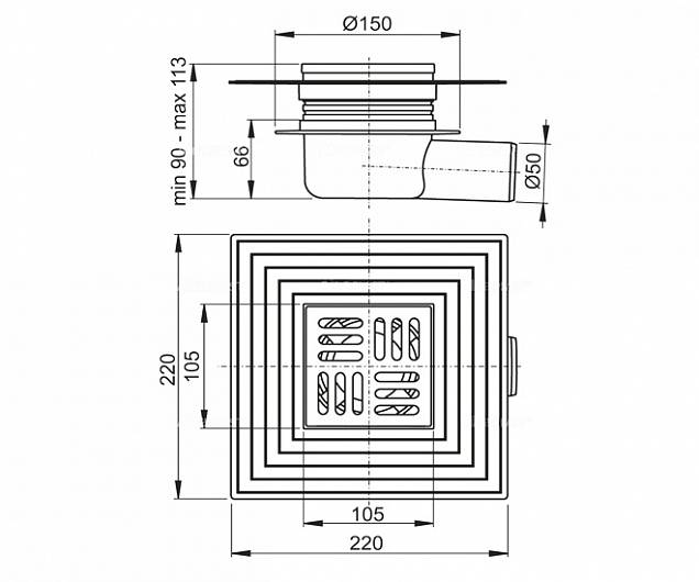 Фотография товара Alcaplast No design APV26C