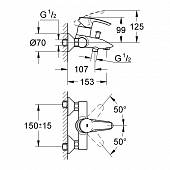 Смеситель для ванны Grohe Eurostyle 33591001