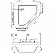 Душевой уголок 90х90 см, стекло прозрачное, RGW Hotel HO-82 01068299-11