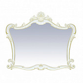 Зеркало 80 см, белое сусальное золото, Misty Bianco 80 Л-Бья02080-391