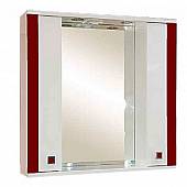 Шкаф-зеркало 80 см, красный, Misty Палермо 80 П-Пал04080-261Св