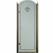 Душевая дверь в нишу 90 см, профиль бронза, левая, Cezares RETRO-B-1-90-PP-Br-L