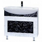 Комплект мебели 90 см, белый/черный, Misty Марика 90 П-Мар01090-2422Я-K
