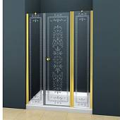 Душевая дверь в нишу 185 см, профиль золото Cezares ROYAL PALACE-B-13-90+60/40-CP-G