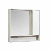 Зеркальный шкафчик 100 см, белый глянец/дуб крафт, Акватон Флай 1A237802FAX10