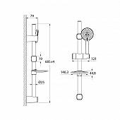 Душевой гарнитур, хром, Iddis Pond PON5F00i16