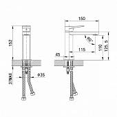 Смеситель для раковины, хром Iddis Bridge BRDSB00i01