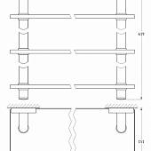 Полка 3-х ярусная 80 см Ellux Avantgarde AVA 045