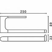 Полотенцедержатель 25 см Art&Max Platino AM-E-3980AL