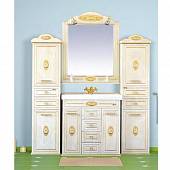 Комплект мебели 120 см, бежевая патина, Misty Roma 120 Л-Ром01120-0334Я2Р-K