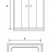 Душевая дверь в нишу 130 см, проф. хром, RGW Classic CL-10 04091013-11