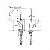 Смеситель для кухни, хром, Hansgrohe Talis S 72810800